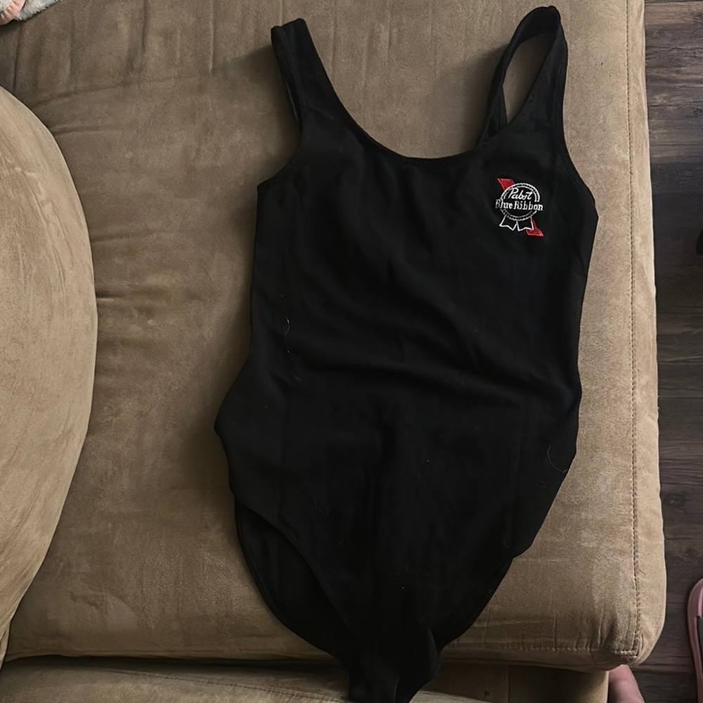 Rare Black Tank Bodysuit with official PBR Logo